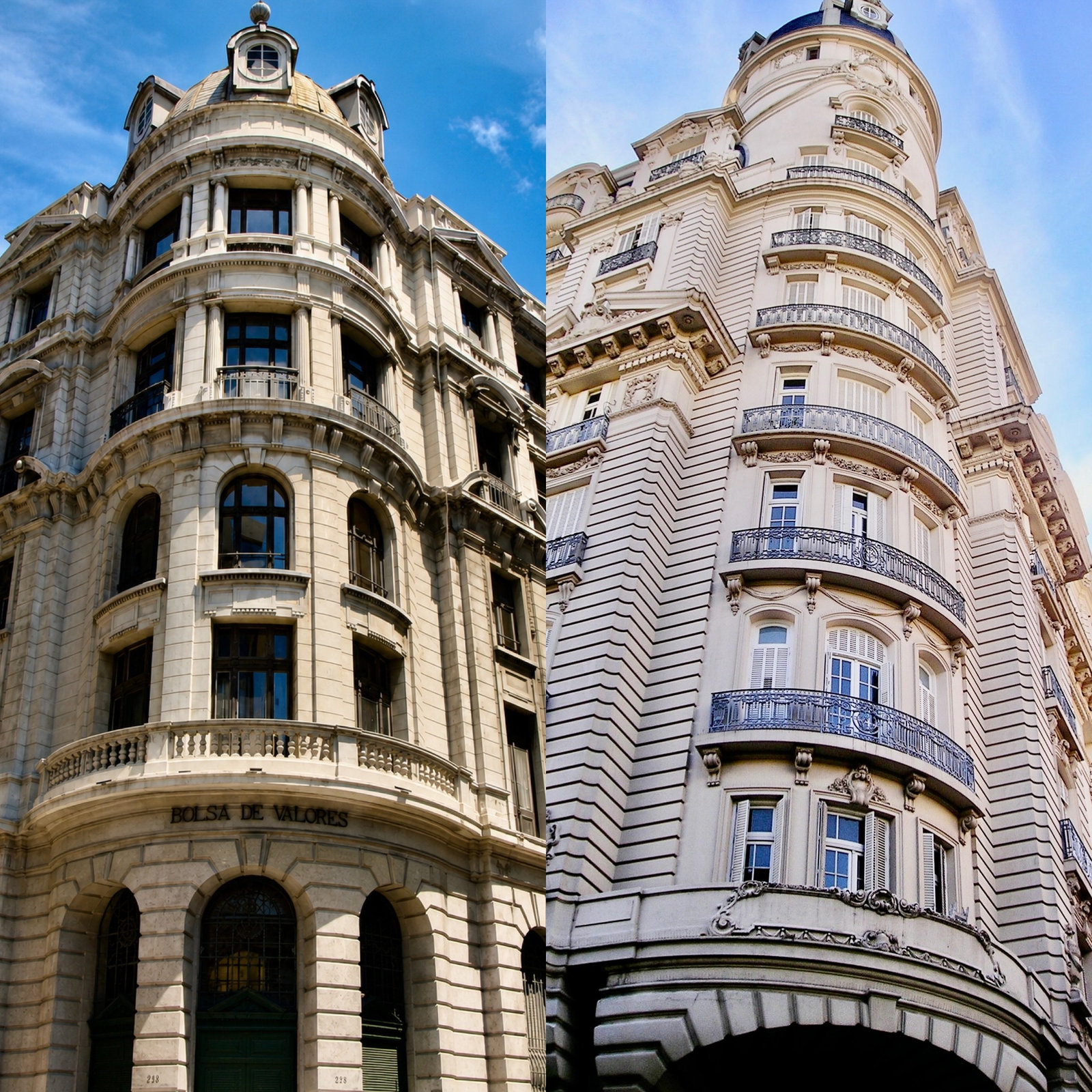 Chile on the left, Argentina on the right