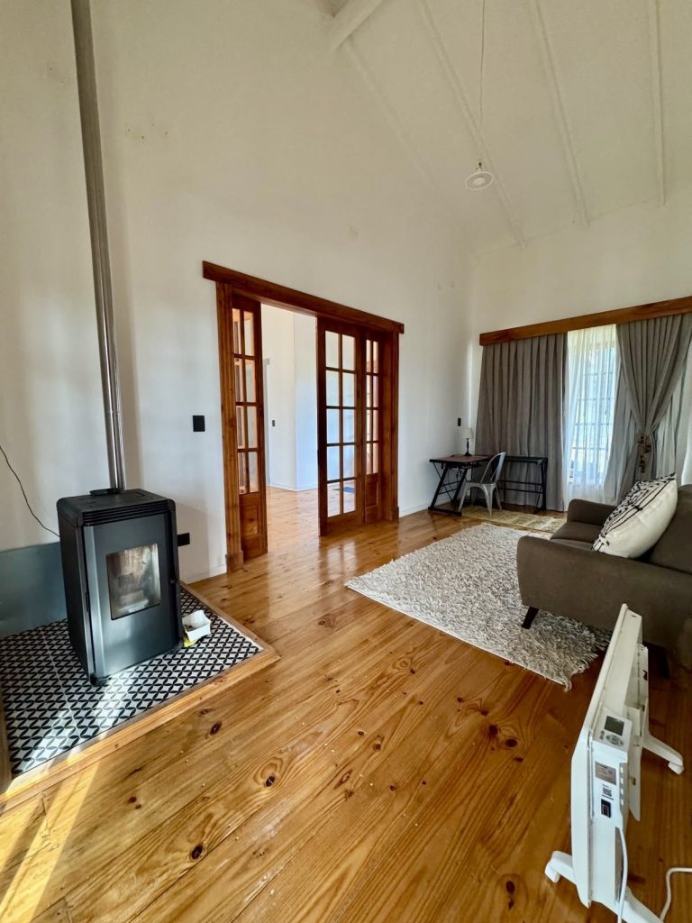 Private sitting room with wood-burning stove