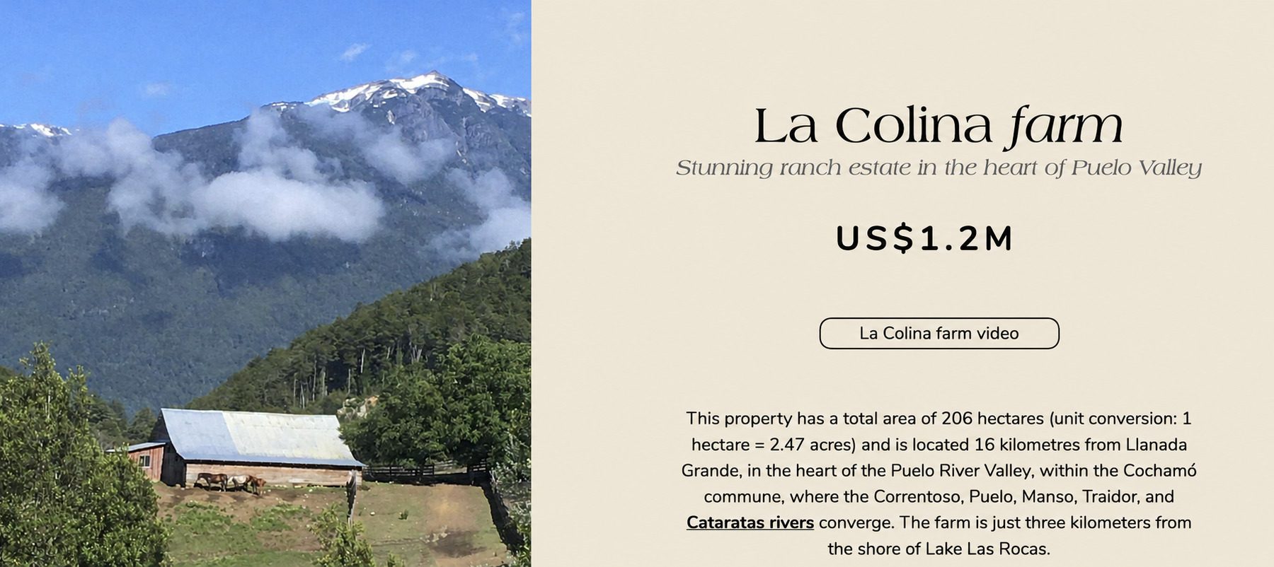 206-Hectare Patagonia Farm and Lifestyle Estate